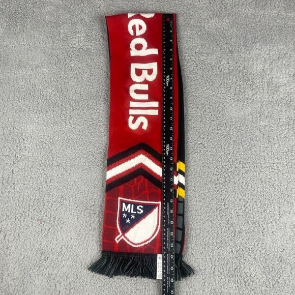 Continental MLS Soccer New York Red Bulls 48" Inch Red Black 100% Acrylic Scarf - Picture 10 of 13